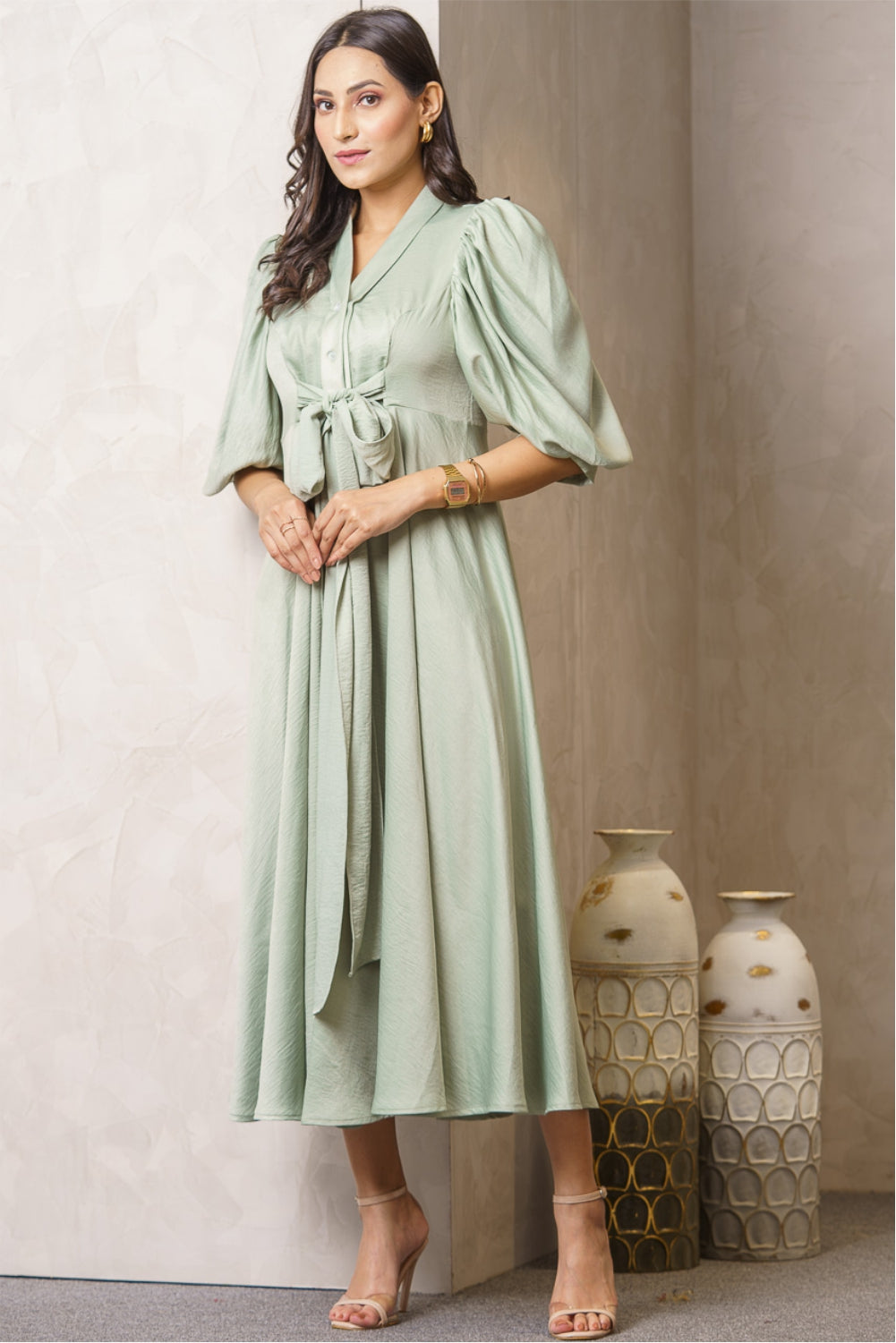Lulu Mint Green Slay Dress – LabelSwish