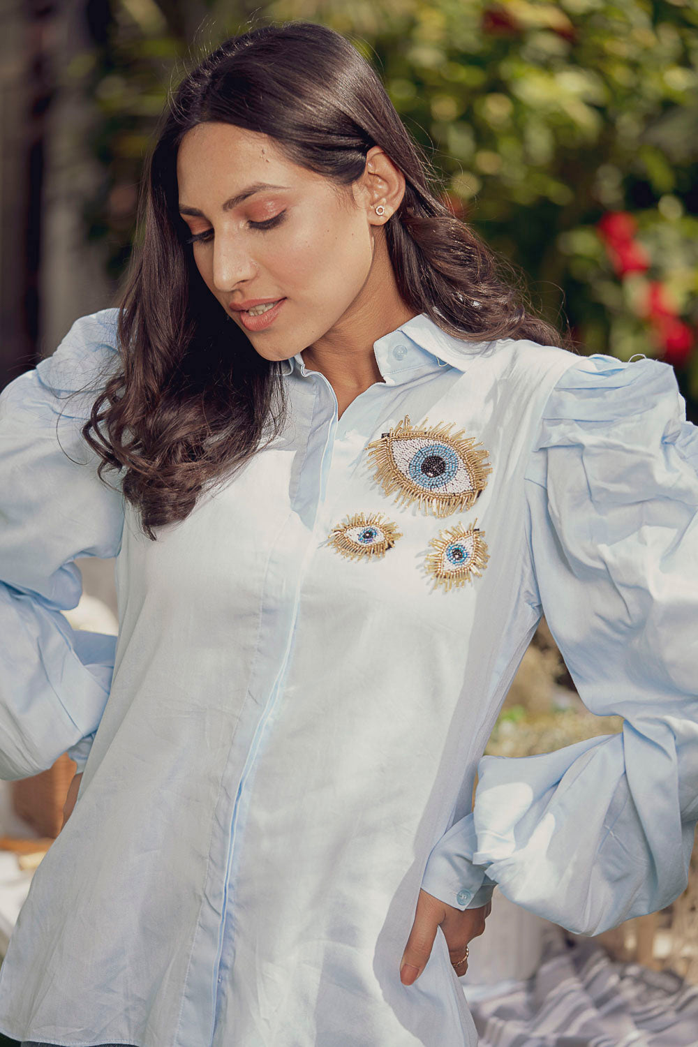 Eye top shirt dress