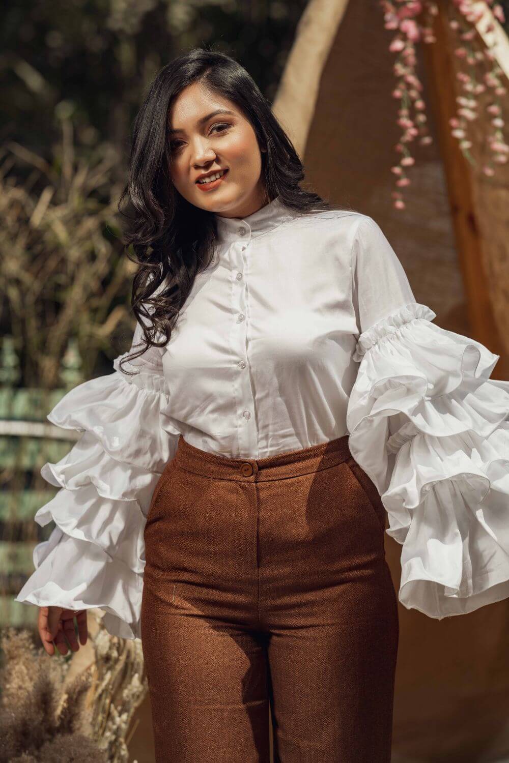 Victorian Ruffle Sleeve Shirt - Main Image