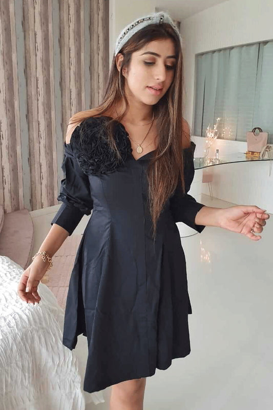 Black corsage Dress (6752218448050)