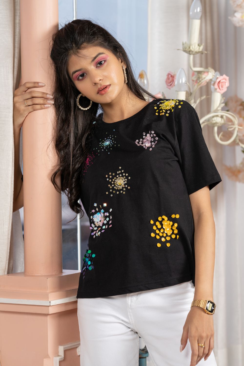 Colour Pop Black T-shirt (6752227819698)