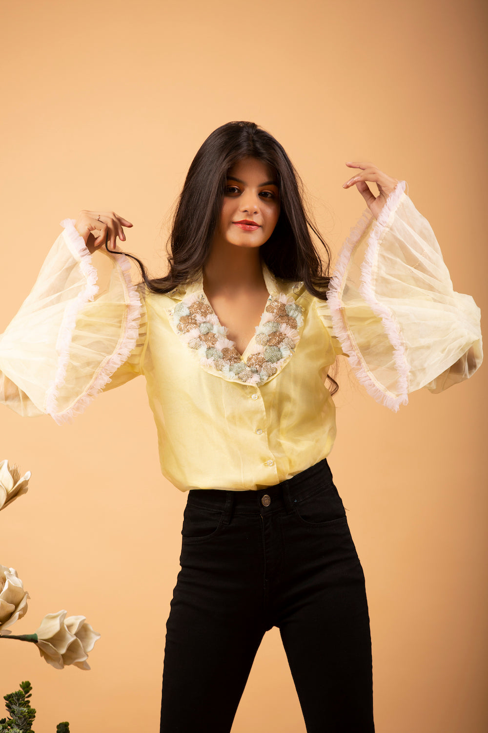 Stay Claasy Organza Shirt (6752224379058)