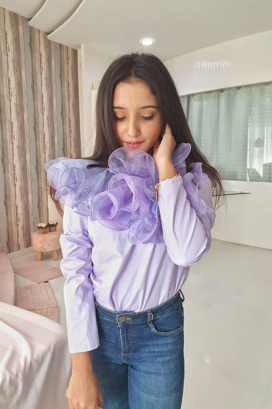 Purple Ruffled Top (6803768672434)