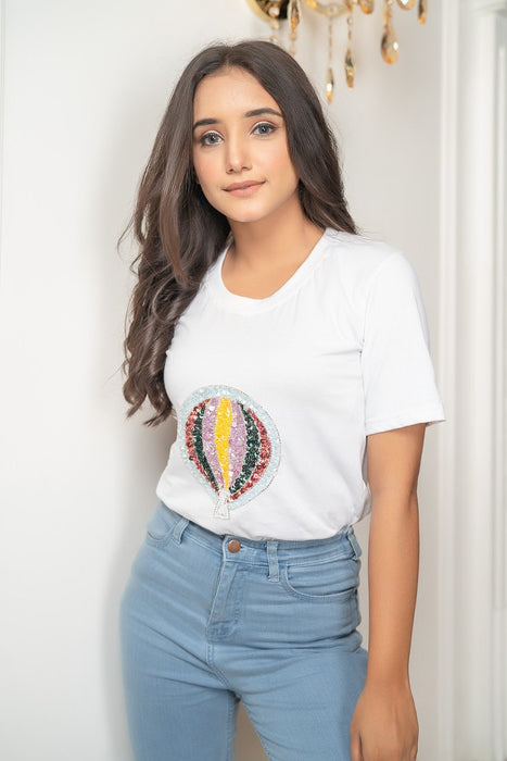 White Hot Balloon Tshirt (6942298210482)