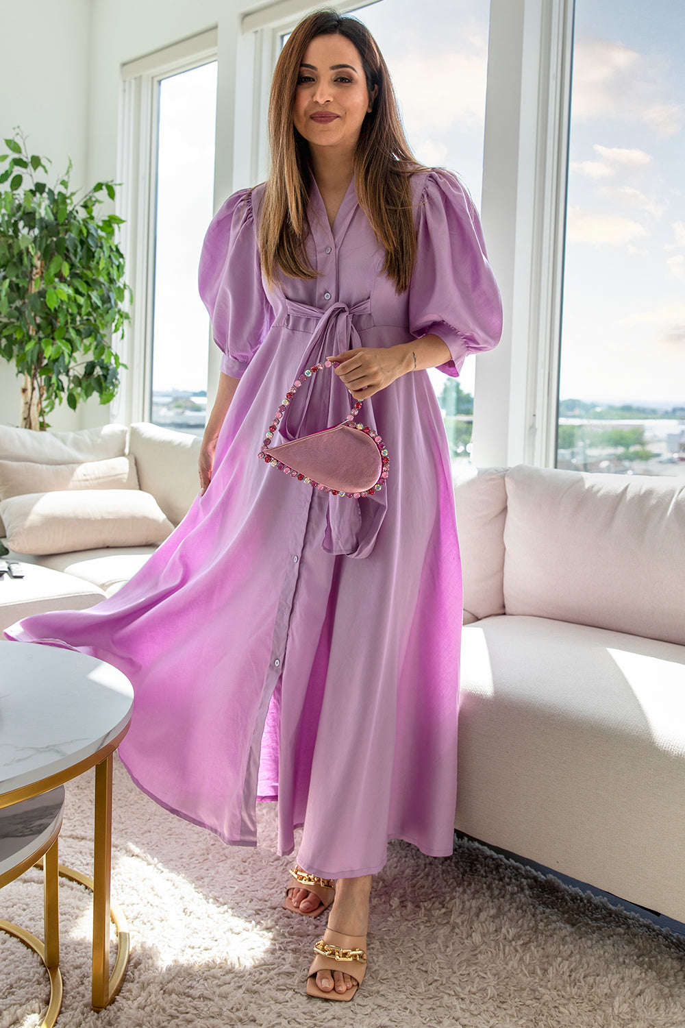 Kompal Matta Kapoor In Lavender Slay Dress